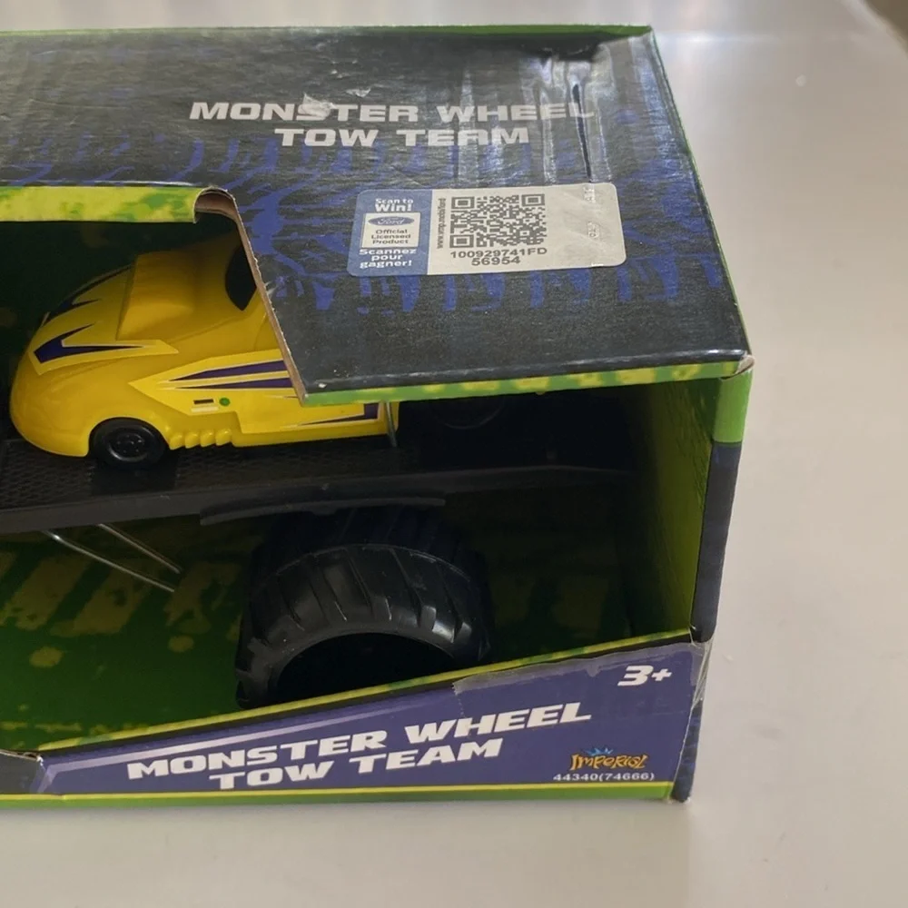 Buddy L Ford Monster Wheel Tow Team Toy - Black and Yellow NWOT